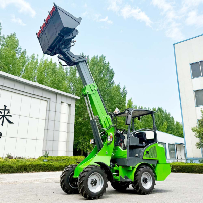 Electric front end loader for garden tractor