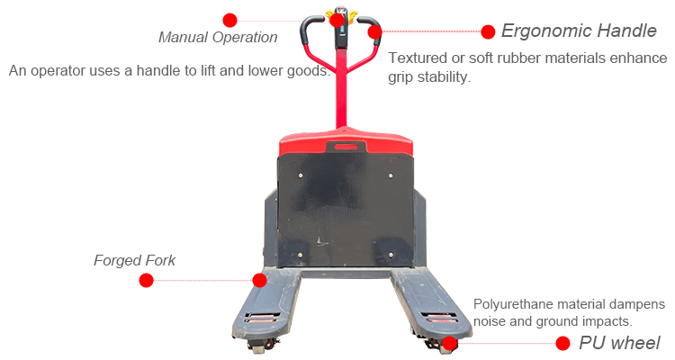 Manual forklift truck
